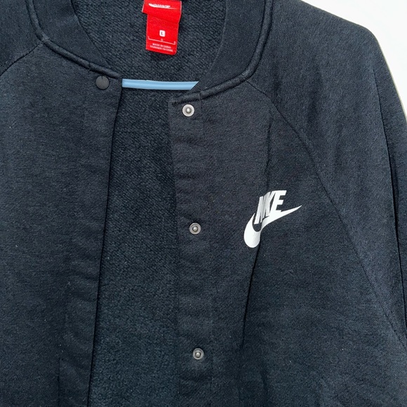 Nike Varsity Bomber Jacket - Oversized - Black - Men's US Large - Unisex - Picture 3 of 5